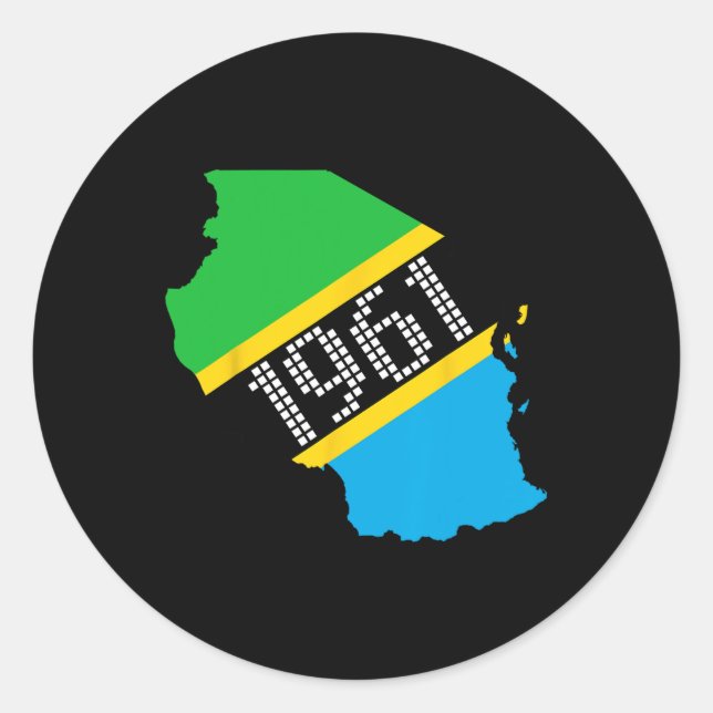 Tanzania Flag Independence Day  Classic Round Sticker (Front)