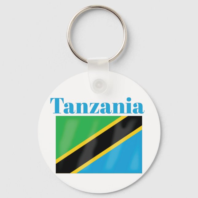 Tanzania Flag  Key Ring (Front)