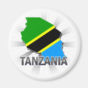 Tanzania Flag Map 2.0 Magnet
