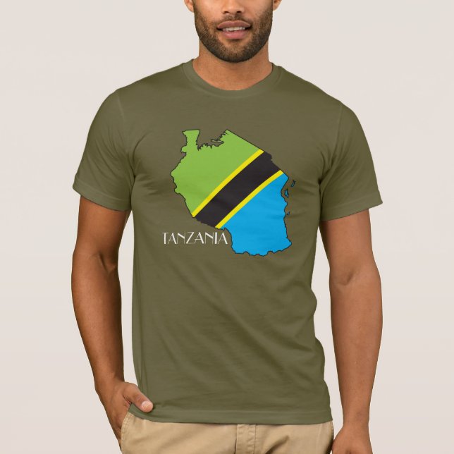 Tanzania Flag-Map Shirt (Front)
