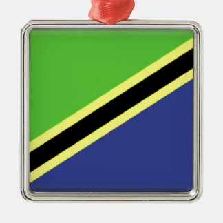 Tanzania Flag Metal Tree Decoration