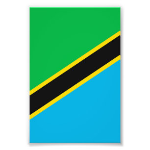 Tanzania flag photo print