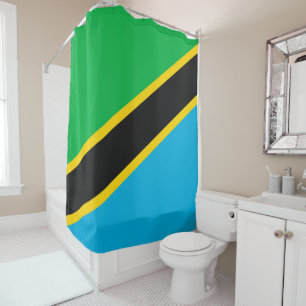 Tanzania flag shower curtain