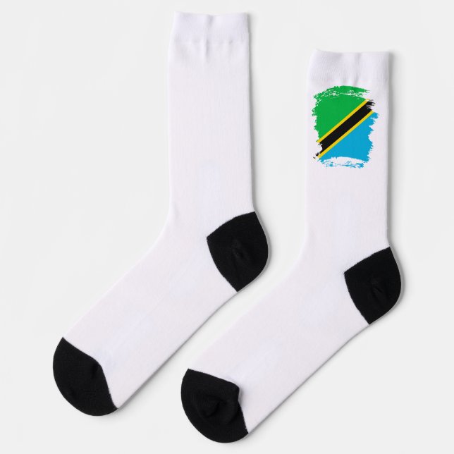 Tanzania flag socks (Left)