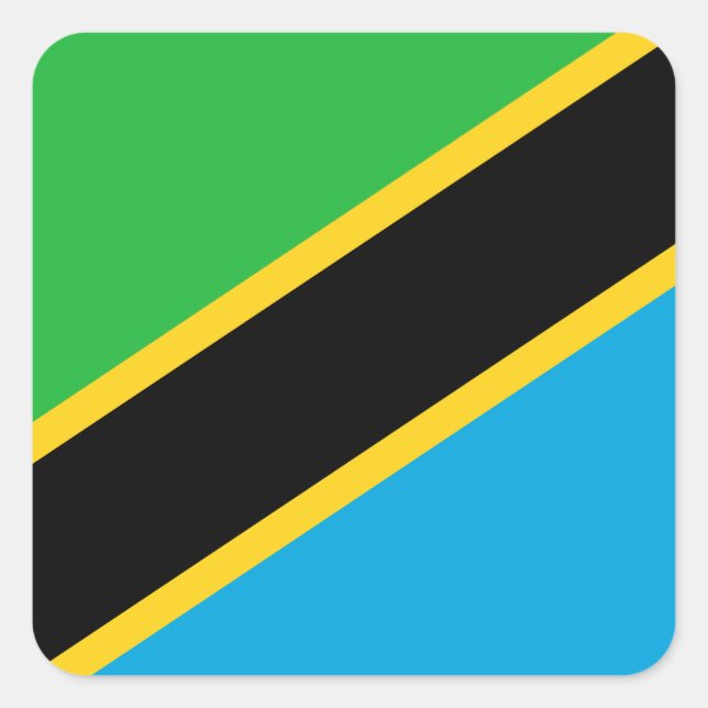 Tanzania Flag Square Sticker (Front)