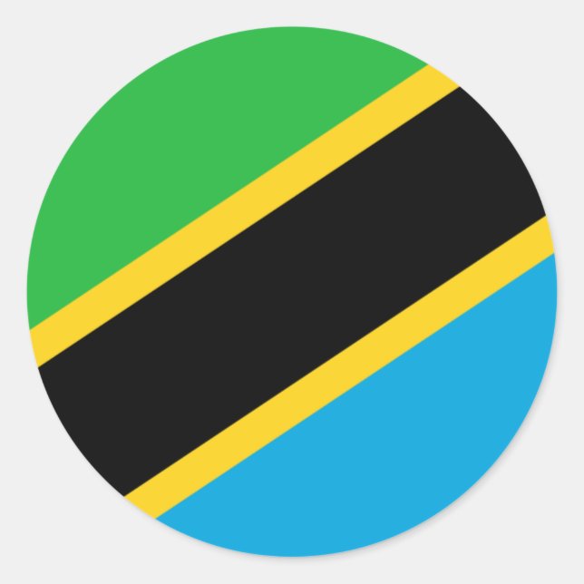 Tanzania Flag Sticker (Front)