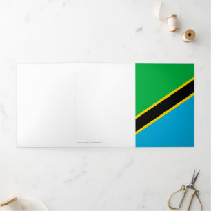 Tanzania flag Tri-Fold card