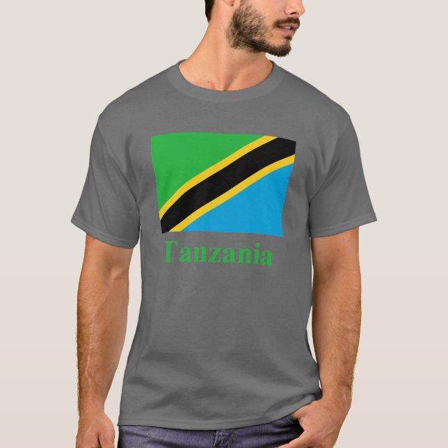 Tanzania Flag with Name T-Shirt (Front)