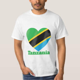 Tanzania Heart Flag T-Shirt