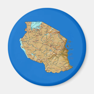 Tanzania Map Magnet