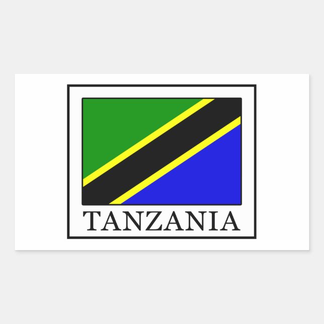 Tanzania Rectangular Sticker (Front)