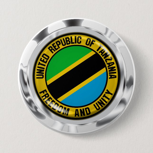 Tanzania Round Emblem 7.5 Cm Round Badge (Front)