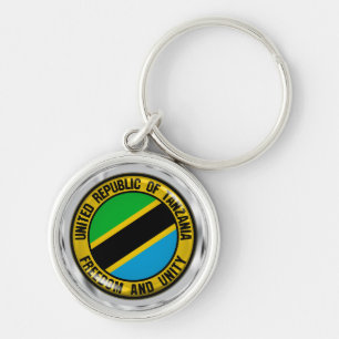 Tanzania Round Emblem Key Ring