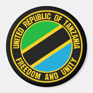 Tanzania Round Emblem Magnet