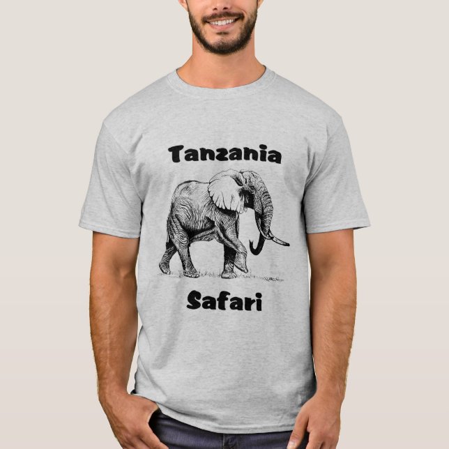 Tanzania Safari Elephant Tshirt (Front)
