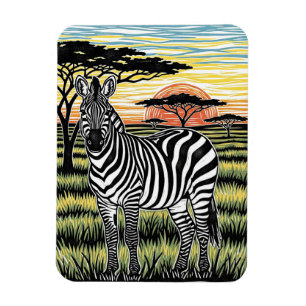 Tanzania Serengeti National Park Zebra Magnet