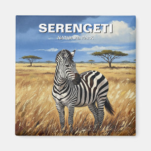 Tanzania Serengeti National Park Zebra Magnet