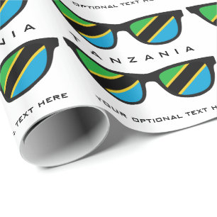 Tanzania Shades custom text & colour gift wrap