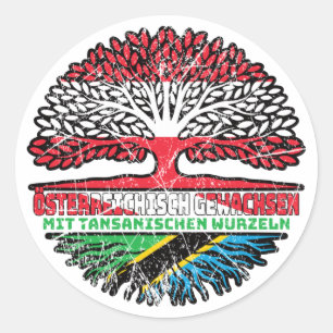 Tanzania Tanzanian Austrian Baum Classic Round Sticker