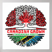 Tanzania Tanzanian Canadian Canada Tree Roots Flag