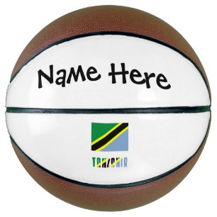 Tanzania Tanzanian Flag Black Personalisation  Basketball