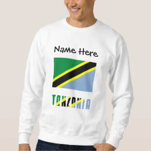 Tanzania Tanzanian Flag Black Personalisation Sweatshirt