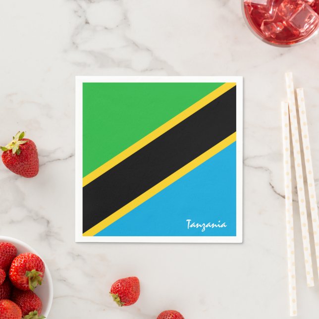 Tanzania & Tanzanian Flag party fashion/sports fan Napkin (Insitu)