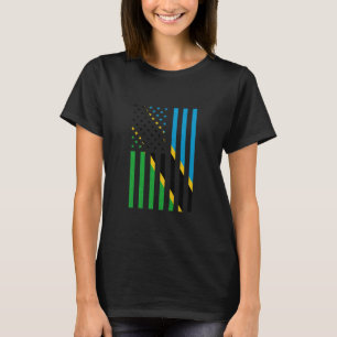 Tanzania USA America Tanzanian Flag Tanzanian Prid T-Shirt