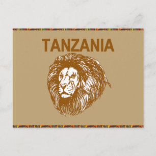 Tanzania With Lion Postcard