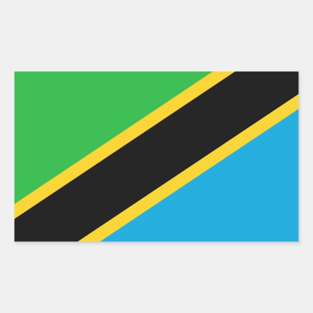 Tanzanian Flag, Flag of Tanzania Rectangular Sticker (Front)