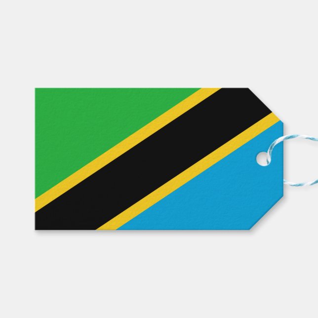 Tanzanian Flag Gift Tags (Front (Horizontal))