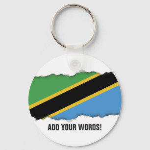 Tanzanian Flag Key Ring