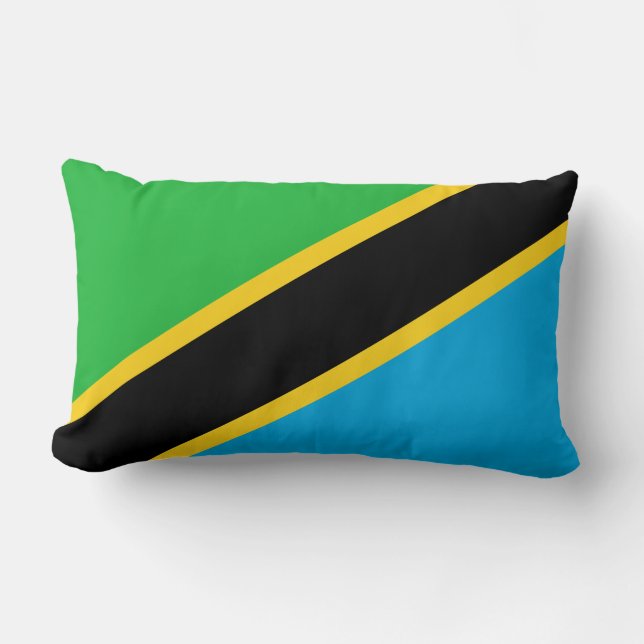 Tanzanian Flag Lumbar Cushion (Front)