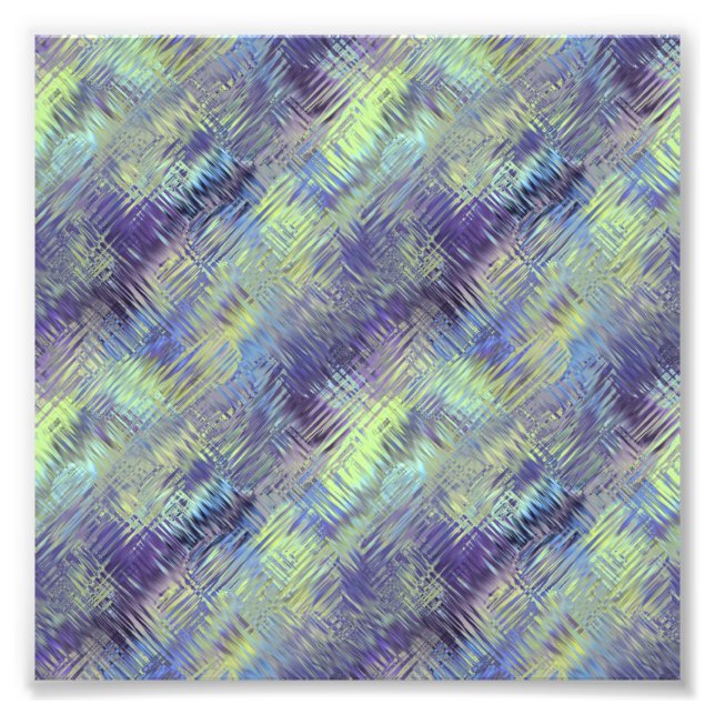 Tanzanite Blue Liquid Pattern Photo Print (Front)
