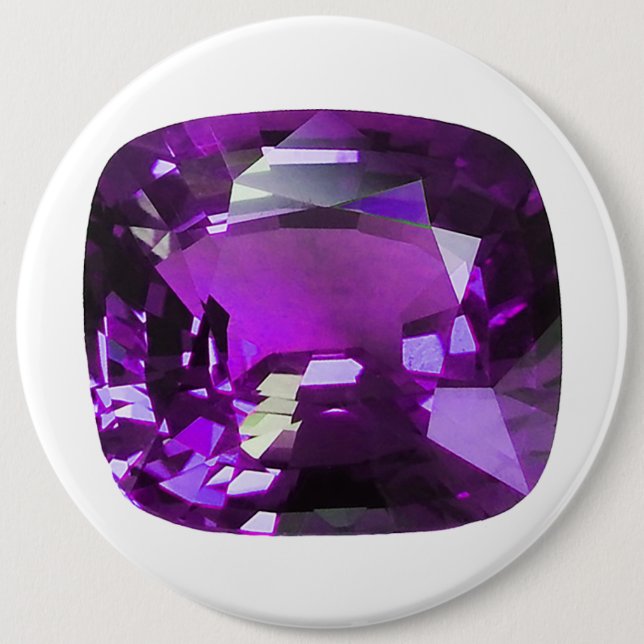 Tanzanite Gemstone Purple 6 Cm Round Badge (Front)