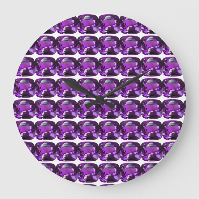 Tanzanite Gemstone Purple Large Clock (Front)