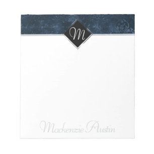 Tanzanite Office   Monogram Periwinkle Blue Purple Notepad
