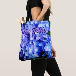 Tanzanite purple blue hydrangeas for the Bride Tote Bag