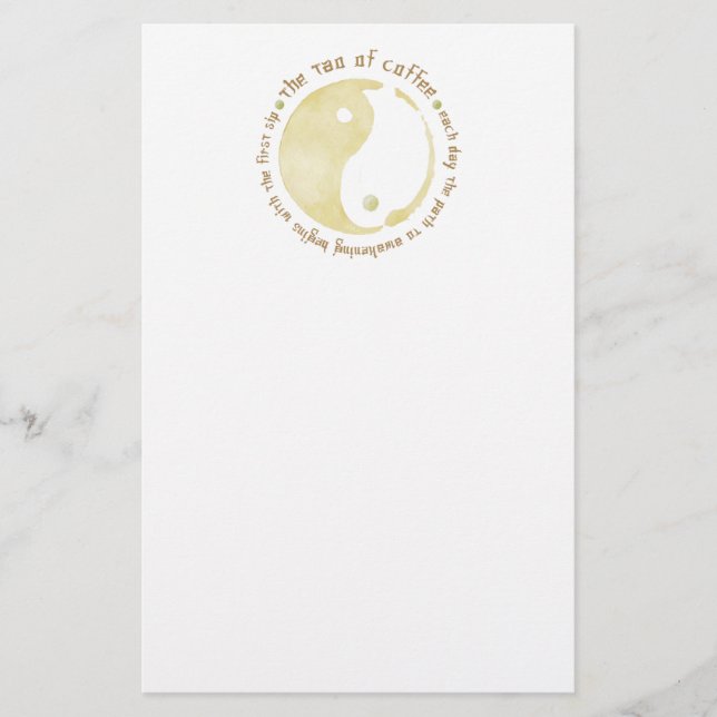 tao of coffee stationery (Front)
