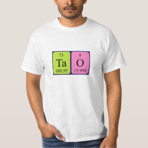 Tao periodic table name shirt
