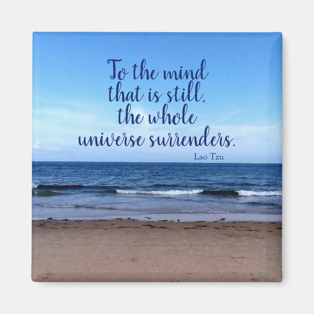 Taoist Quote Beach Photograph Magnet (Front)