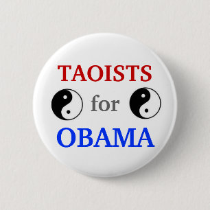 Taoists for Obama 2012 button
