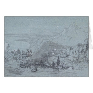 Taormina, from 'Views of Sicily' (chalk & gouache