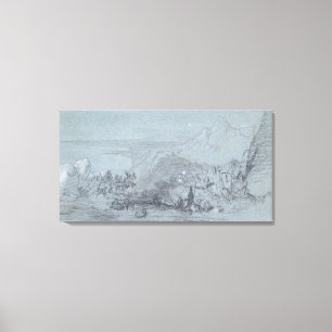 Taormina, from 'Views of Sicily' (chalk & gouache Canvas Print