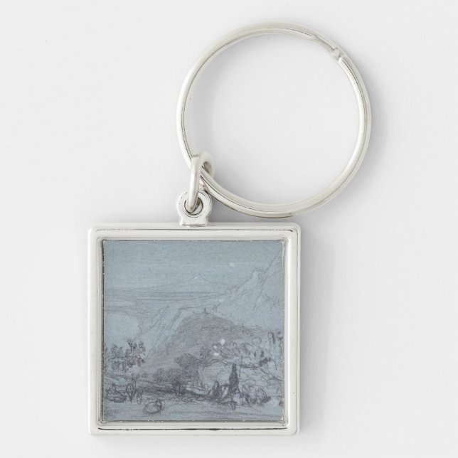 Taormina, from 'Views of Sicily' (chalk & gouache Key Ring (Front)