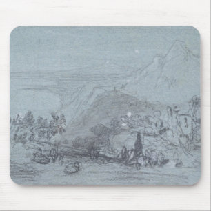 Taormina, from 'Views of Sicily' (chalk & gouache Mouse Pad