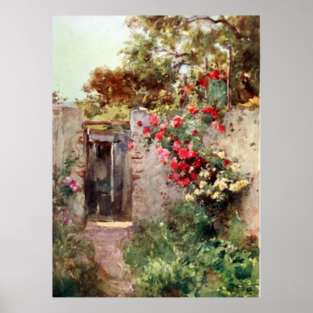 Taormina Italy Flowers 1918 Huge Canvas Print Gicl (Front)