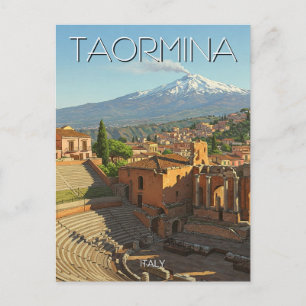 Taormina Italy Mount Etna Postcard