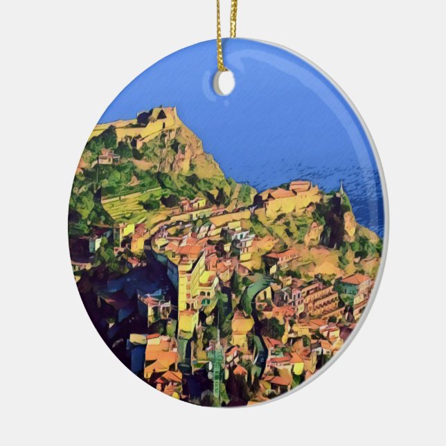TAORMINA - Sicily - Ceramic Tree Decoration (Left)