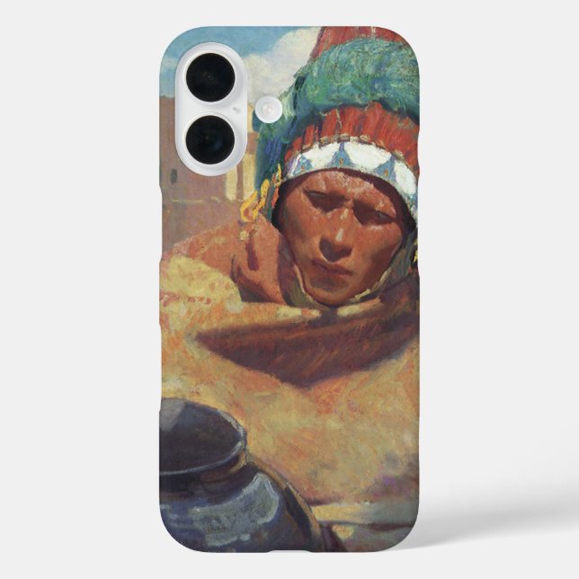 Taos Indian Holding a Water Jug by Blumenschein Case-Mate iPhone Case (Back)